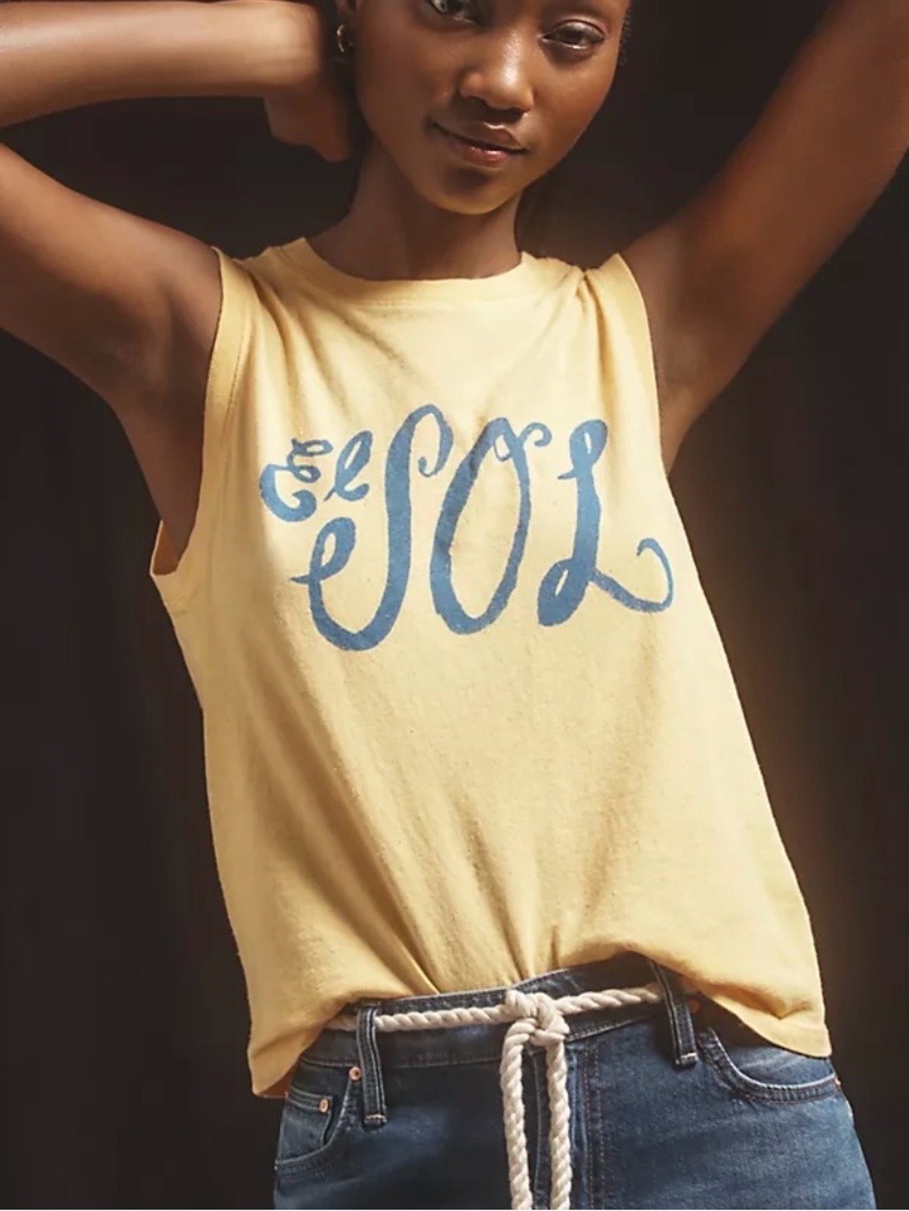 MOTHER denim $143 MSRP el sol strong and silent tee